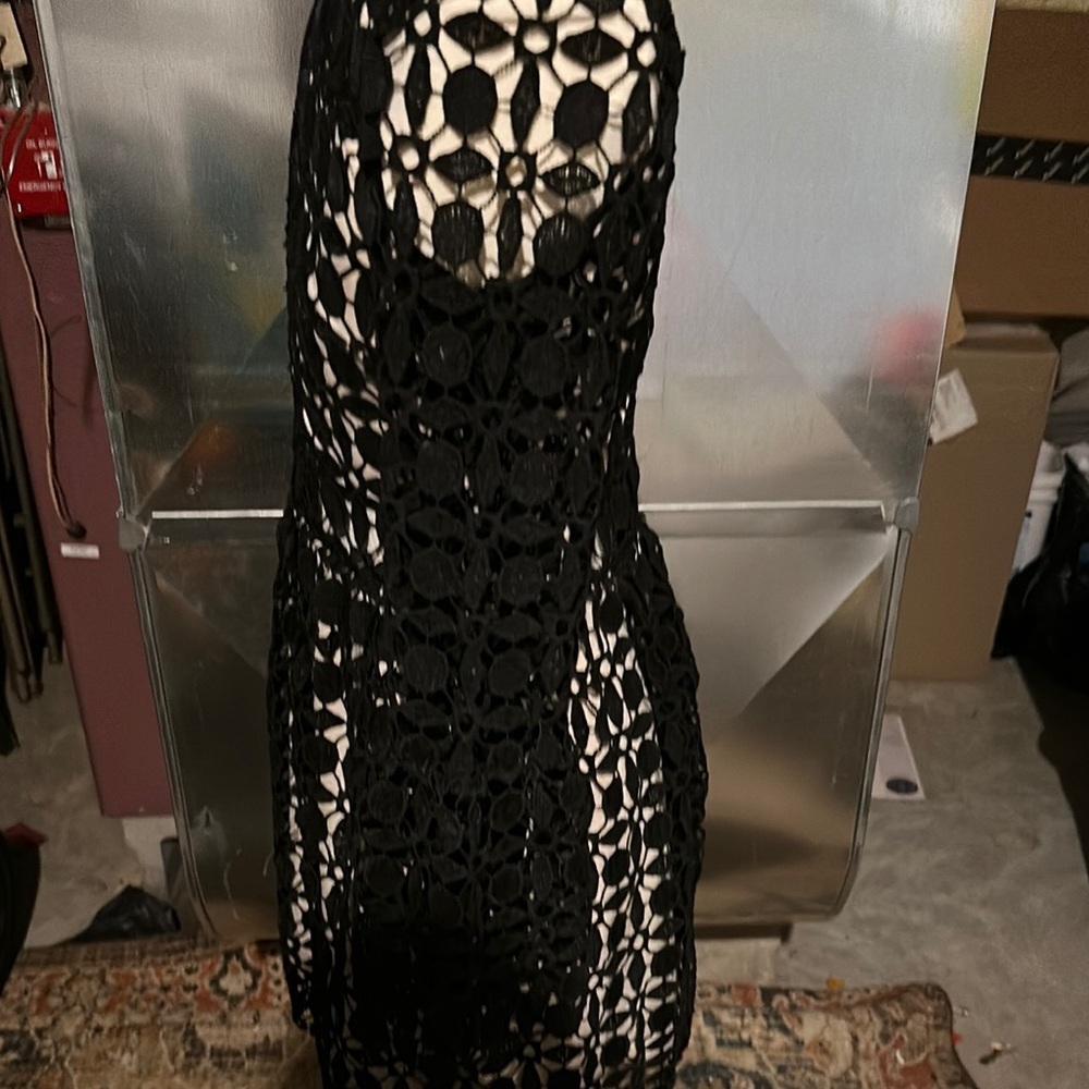 Brand NEW Elegant Black Lace Long Sleeve Dress - Picture 6 of 9